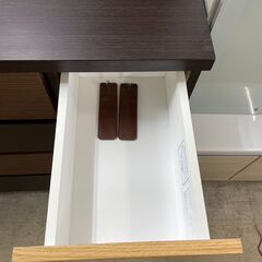 タンス　No.578　ニトリ　ローチェスト カレナ 80LC DBR　【リサイクルショップどりーむ荒田店】の画像