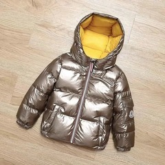 未使用キッズ冬ジャケット130cmアヒルダウン暖かい