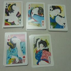 桐箱入り浮世絵トランプの画像
