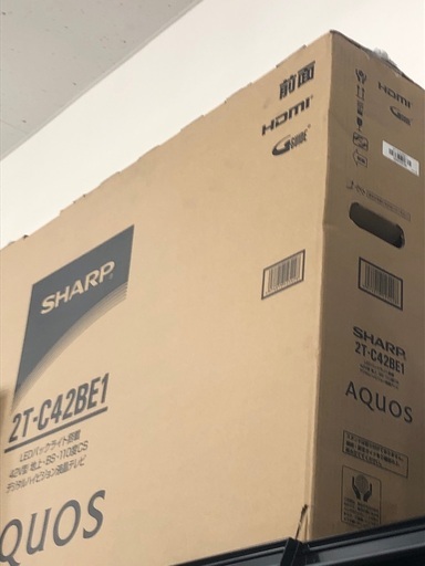 【1年間動作保証付き】　SHARP 42V型　2T-C42BE1 2024年製 未使用品