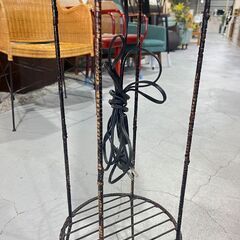 ★フロアライト★約H160cm バンブー×布 アジアン リゾート エスニック バリ風　モダン インテリアの画像
