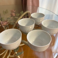 陶器 湯飲み 5個セット　7.7×5.2センチ