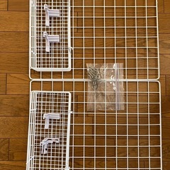 【ほぼ新品】ホワイトラティス・S字フック