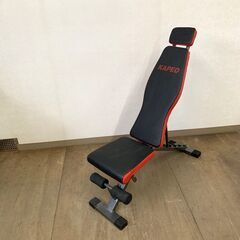 【最終値下げ】伊勢崎店【現状品】gi12-16 KAPEO トレーニングベンチ腹筋フォールディングフラットインクラインベンチの画像