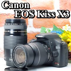 【全国送料無料】Canon EOS Kiss X3 ✨ダブルレンズセット ズームセット✨ 超望遠レンズ付き✨ 届いたらすぐに使えます✨キヤノン キャノン