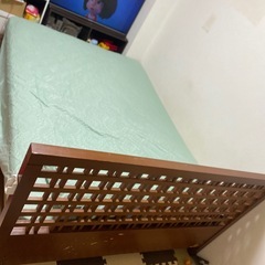 ベットとマットレスとベットカバーセットの画像