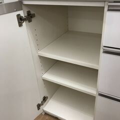 ★ジモティ割あり★ パモウナ レンジボード ホワイト H198×W140×D50 クリーニング済み KJ7400