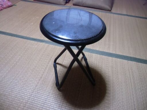折りたたみイス 丸椅子 パイプ椅子 黒 お譲りします。＊石川県＊美川より＊期間限定