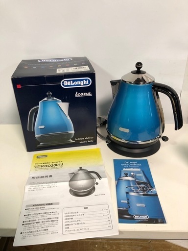 天)デロンギ　電気式コードレスケトル　KBO2001J-B