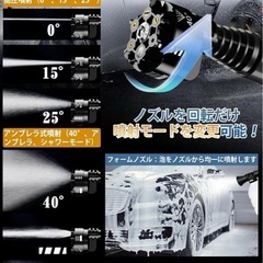 高圧洗浄機 コードレス 充電式 家庭用 洗車 20000mAh大容量バッテリーの画像
