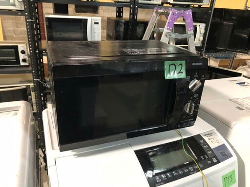 No D2❗️2019年　アイリスオーヤマ 電子レンジ 18L 単機能レンジ 700W フラットテーブル 60Hz/西日本 ブラック PMB-F185-6 錆あり