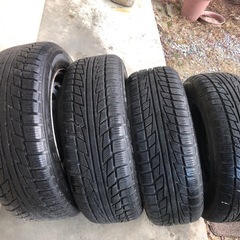 冬タイヤ ★ 195/60R15 ★ PCD114ホイール付きスタッドレス ★ バリ山深溝４本組！★ ヴォクシー セレナ ステップワゴンの画像