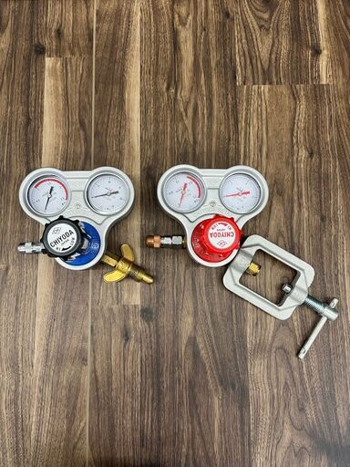 ♭【ジャンク品】千代田　ガス切断機　酸素／アセチレン　ホース【動作未確認】【ハンズクラフト熊本けやき通り店】