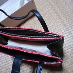 昭和レトロ たとかーふ 未使用 友禅染加工 本革 ハンドバッグ お譲りします。＊石川県＊美川より＊期間限定の画像