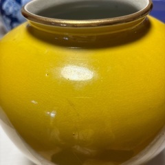 九谷焼花瓶美品の画像