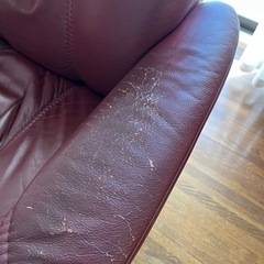 革張りリクライニングチェアの画像