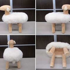 puu ja puu 羊型スツール 北欧家具 プーヤプー 木製＋羊毛 イス