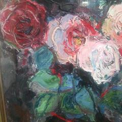 油絵・薔薇🌹の花の画像