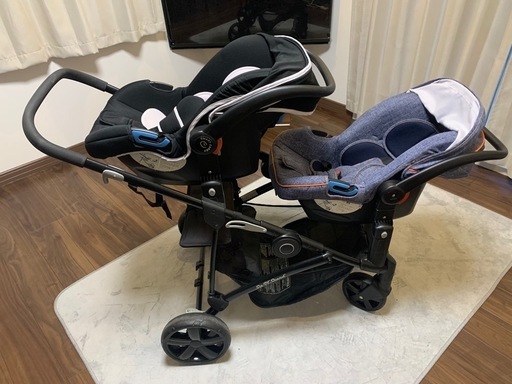 日本育児　BabyTrend シット＆スタンド スナップギアとスマートキャリーISOFIXベースセット　双子用
