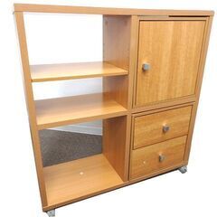 新札幌◆NITORI/ニトリ パーティション キューブBOX2個付き◆ 収納家具/キャスター付き/ラック/棚 No.2999の画像