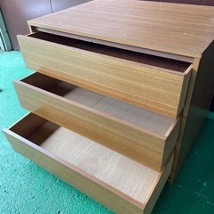 タンス　衣装ケース　木製　三段の画像