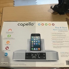 iPhone対応スピーカー付きクロックの画像