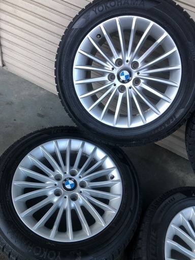 冬タイヤ ★ 225/55R17 ★ BMW純正アルミ付き ★ 深溝!バリ山スタッドレス 4本組 ★ ブリザック ice Guard 