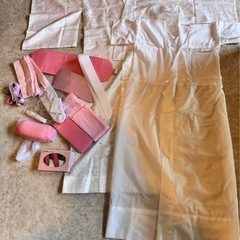 着物セット 長襦袢、肌襦袢、伊達締め、衿芯、枕帯枕など