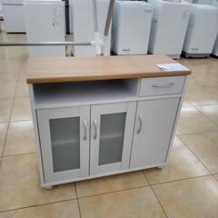 ★ジモティ割あり★  キッチンワゴン 白　ブラウン H70×D2...