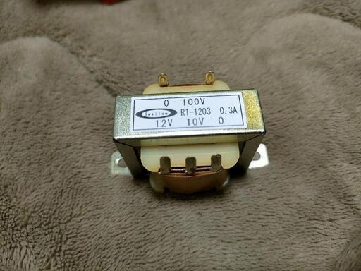 スワロー変圧器　1次電圧100V　2次電圧12V-10V-0 R1-1203　単相複巻