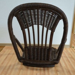 ヴィンテージ藤家具　ラタン座椅子2個セット　アンティークの画像
