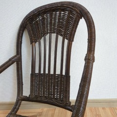 ヴィンテージ藤家具　ラタン座椅子2個セット　アンティークの画像