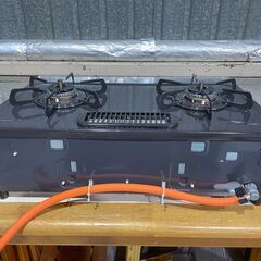 Paloma パロマ 】2口ガスコンロ PA-S45B-R 2022年 LPガス用 ブラック