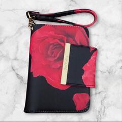 《美品》DaTuRa シガレットケース ブラック 薔薇柄