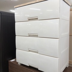 FITSウッドトップチェストホワイト×ナチュラル【トレファク堺福田店】