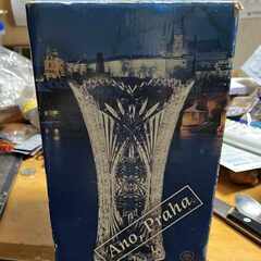 【チェコ】ボヘミアンクリスタル花瓶  |  22cm  |  24% PbO  | ヴィンテージスタイル | 交渉可能な価格の画像