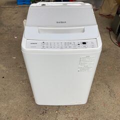 【❗️✨ファミリーサイズ✨❗️】HITACHI BW-V80H 洗濯機?8kg容量/風アイロン機能搭載?省エネ＆高洗浄力