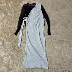 🖤JEANASIS🖤グレーベストワンピース