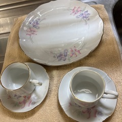 大皿　コーヒーカップ　セット