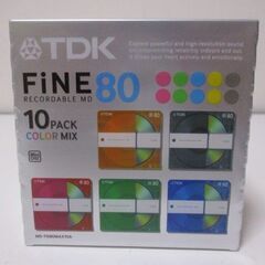 G♪52 MD TDK MD FINE 80分 カラーミックス 10枚パック MD-FN80MAX10A 検：記録媒体 MDLPの画像