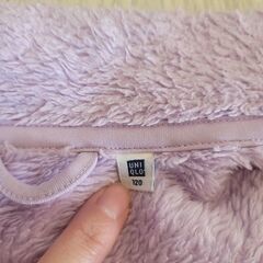 UNIQLO フリースジャケット 120サイズ 薄紫 上着 子供服 キッズの画像