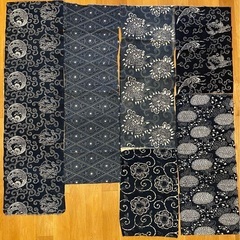木綿　藍染　古布