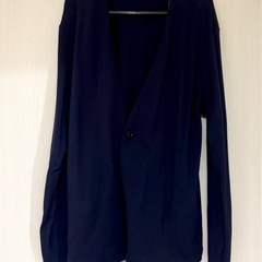 ノンカラージャケット 2着 オフィス着 仕事着 ネイビー グレー...