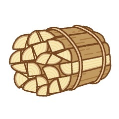 薪用の木材、廃材又はそのまま薪。