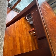 ダイニングテーブル　折りたたみ　引き出し付きの画像