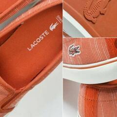 【新品】LACOSTE　ガゾンキャンパススリッポン(262)RED　24cmの画像