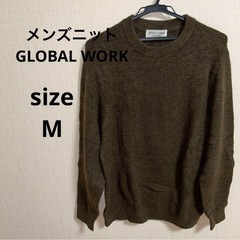 ニット Lサイズ ブラウン GLOBAL WORK