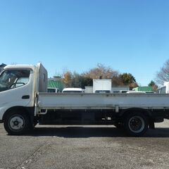 H.29(2017)年 トヨタ ダイナ 4.0 ロング フルジャストロー ディーゼル 3tロング平MT ホワイト  ETC ABS  エアバック　集中ドアロック　電動格納ミラー　荷台・アオリ鉄板　鳥居シマ板加工　シェルフ　検付き1年　　17088の画像