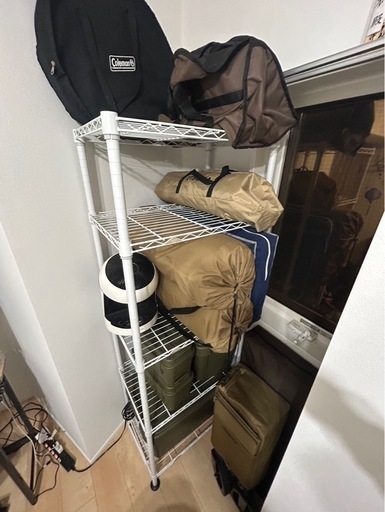 【良品】スチールラック　ホワイト　一部部品なし