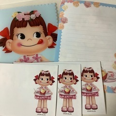 ぺこちゃん　クリアファイル入りレターセット　クリアファイル　封筒...